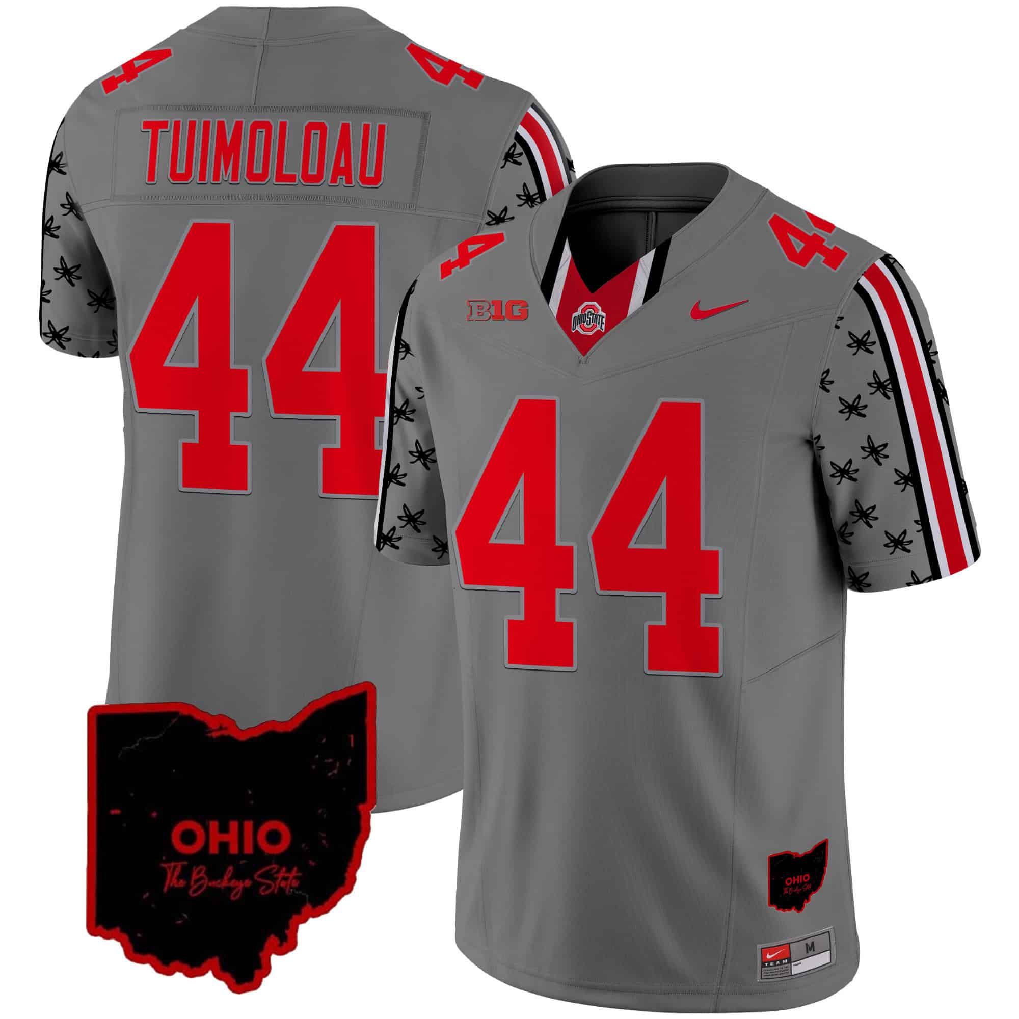 Men Ohio State Buckeyes #44 Tuimoloau Grey 2024 Nike Home Patch Vapor Limited NCAA Jersey->indianapolis colts->NFL Jersey
